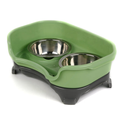 Splash-Proof Stainless Steel Dog & Cat Double Bowl