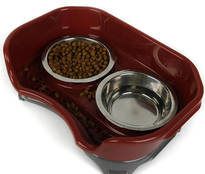 Splash-Proof Stainless Steel Dog & Cat Double Bowl