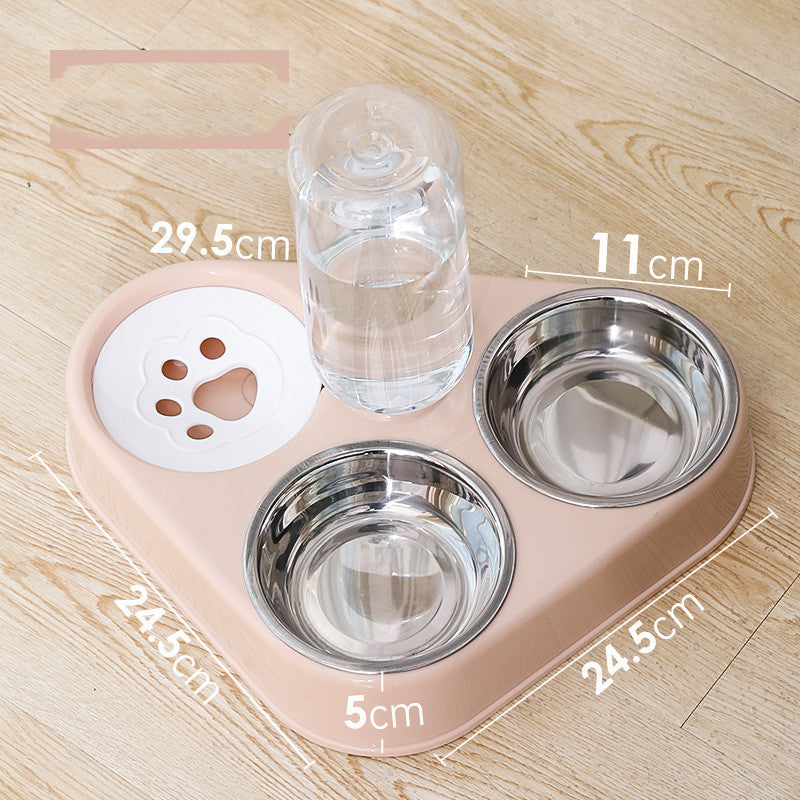 Double Dog Bowl with Automatic Water Dispenser