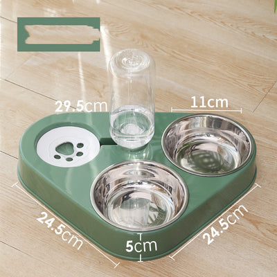 Double Dog Bowl with Automatic Water Dispenser