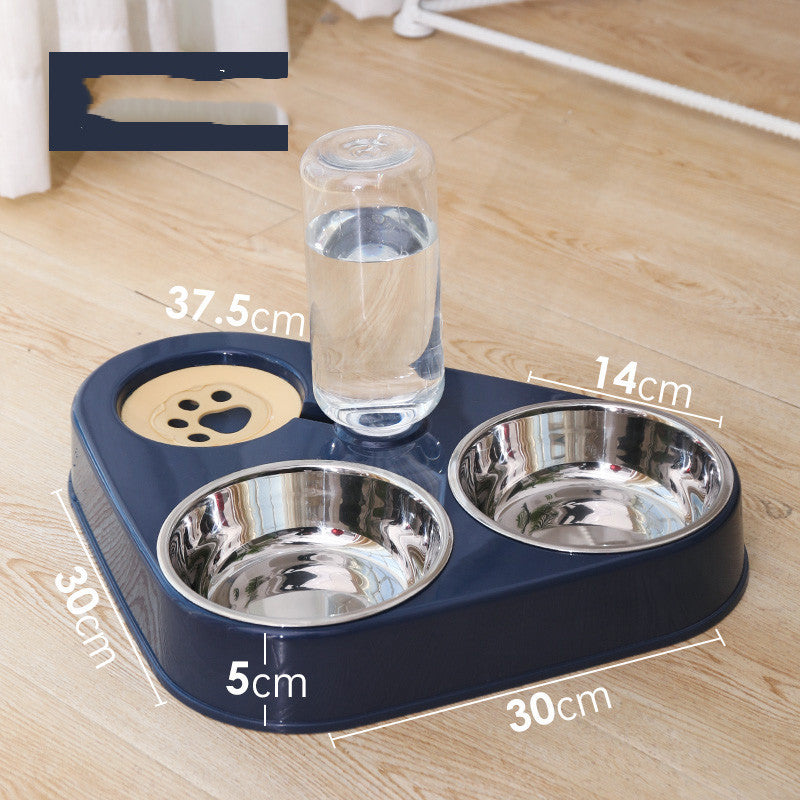 Double Dog Bowl with Automatic Water Dispenser