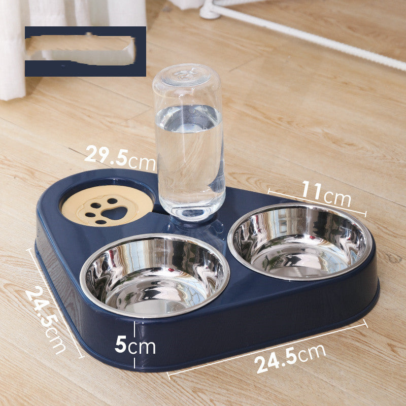 Double Dog Bowl with Automatic Water Dispenser