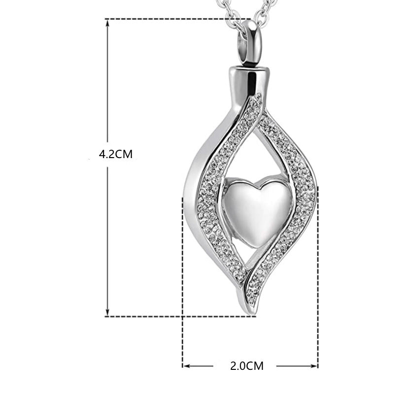 Heart-Shaped Pet Ashes Pendant