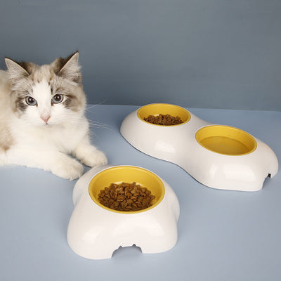 Egg Yolk-Shaped Elevated Pet Bowl – Single or Double